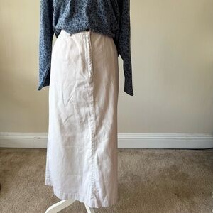 L.L. Bean Eggshell Pencil Skirt